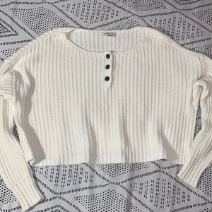 American Eagle White Knit sweater size small